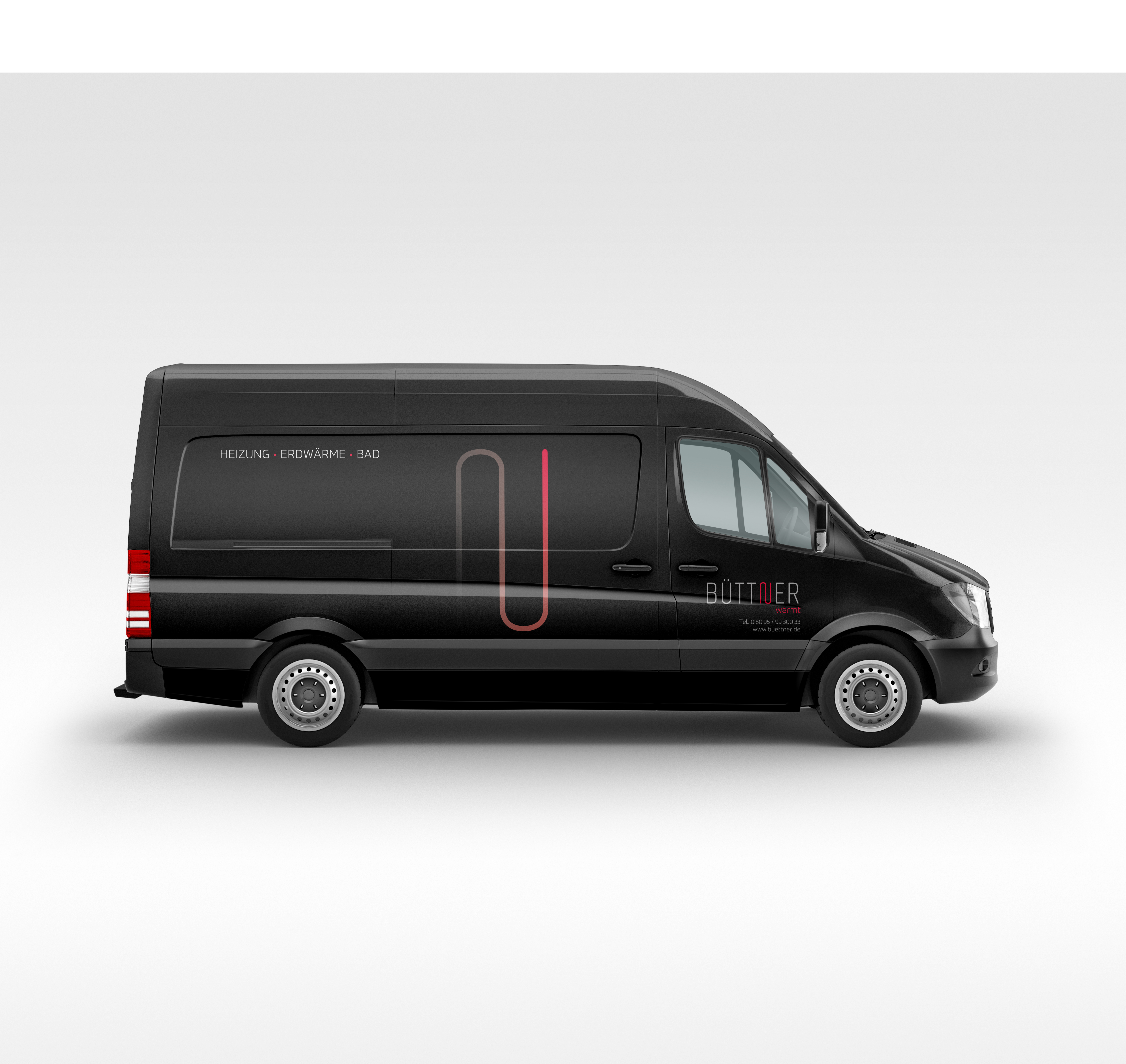 Fahrzeugbeschriftung der Ewald Büttner GmbH im neuen Corporate Design